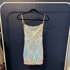 Lucy in the Sky Iridescent Sequin Mini Dress